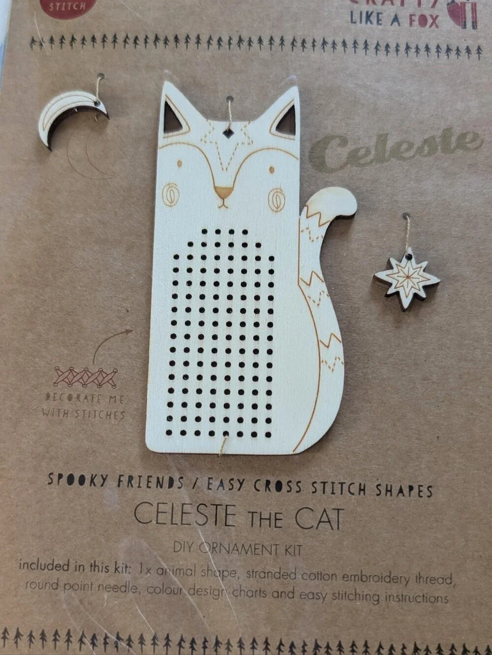 Crafty Like a Fox Celeste the Cat Ornament Kit NEW Spooky Friends Halloween DIY